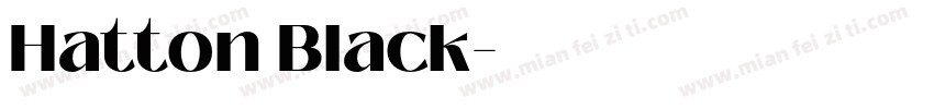 Hatton Black字体转换